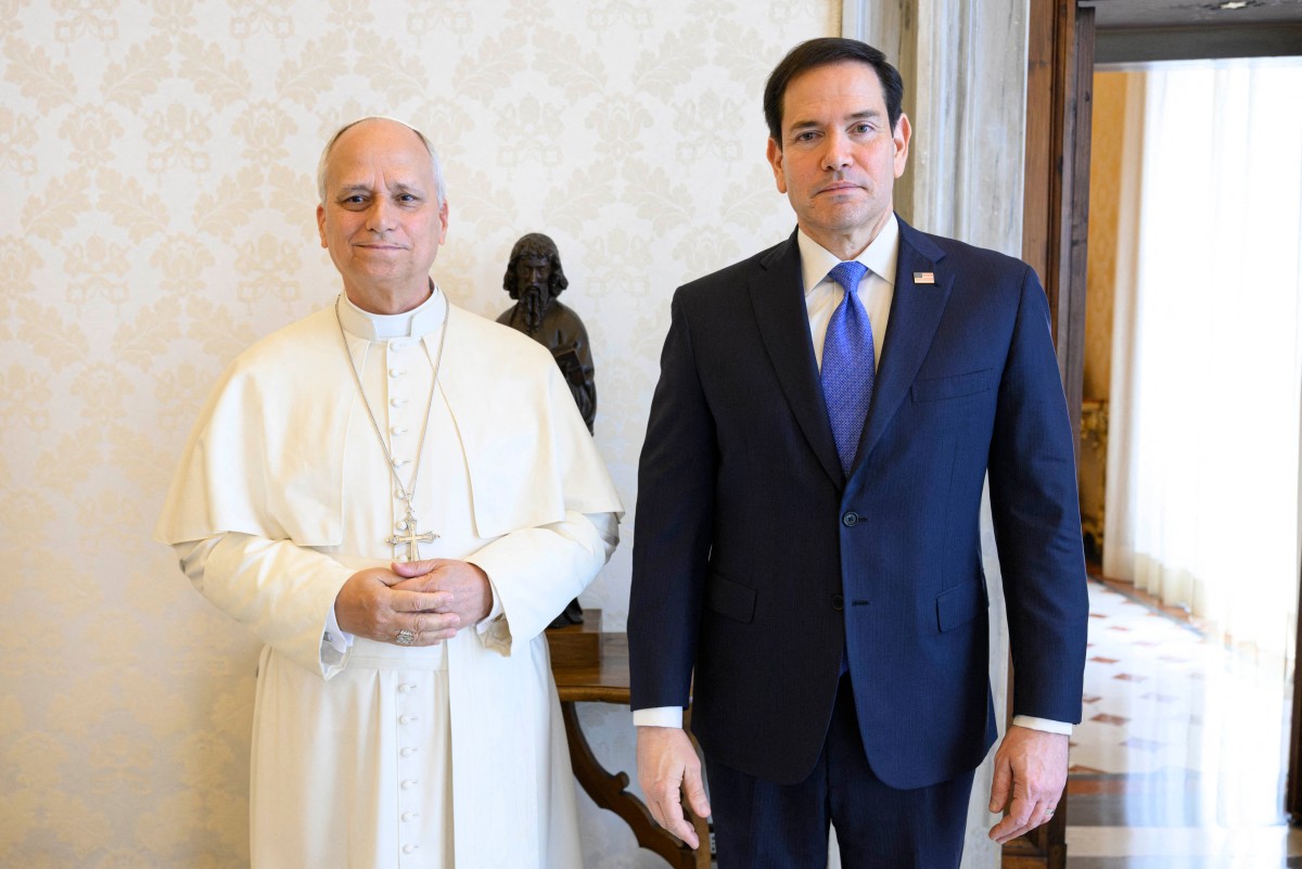 Rubio meets Pope Leo. (AFP)