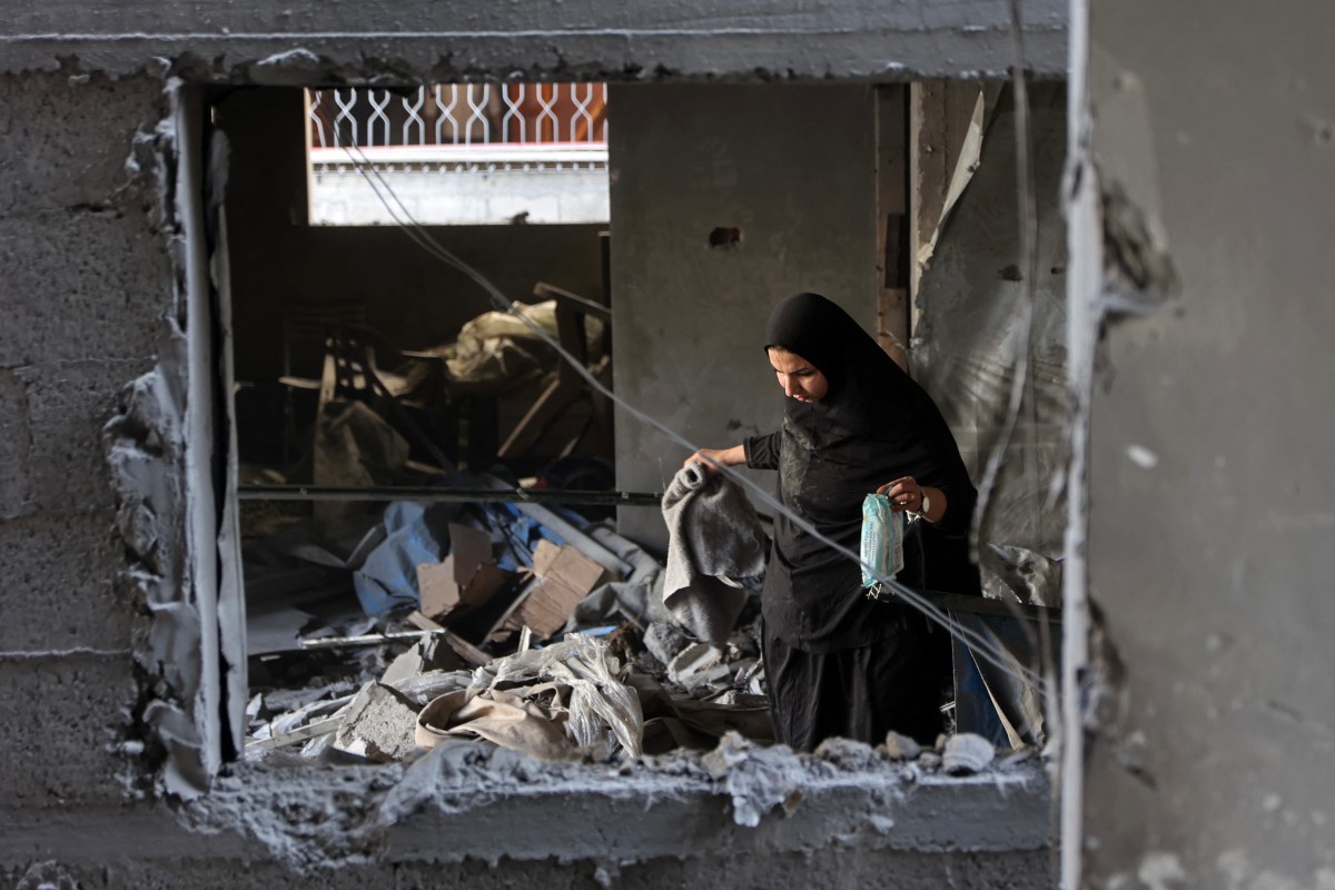 فلسطينيون في غزة. (أ ف ب)