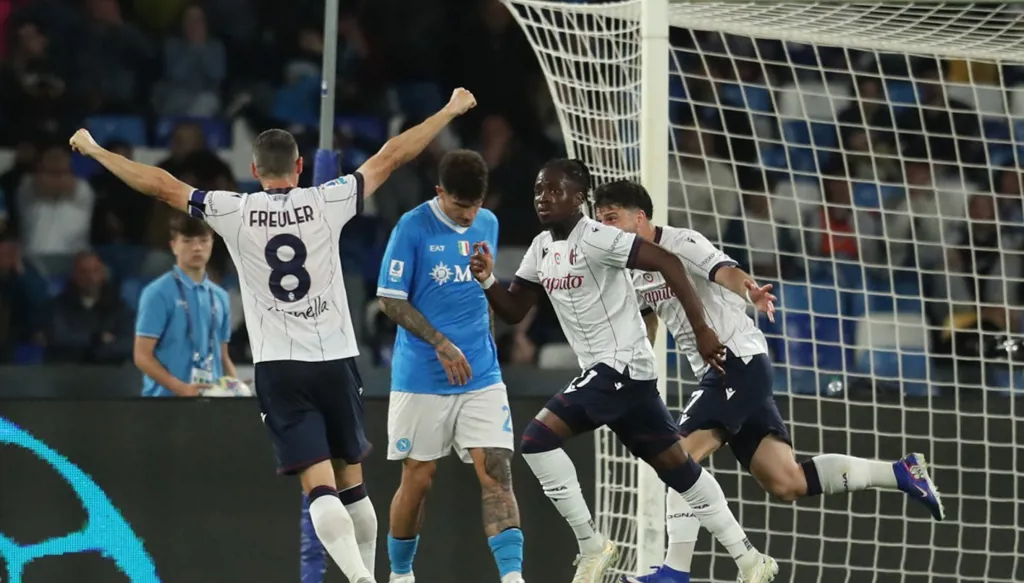 سقوط نابولي أمام بولونيا يخلط أوراق المراكز المؤهلة إلى دوري أبطال أوروبا