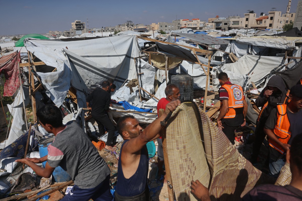 فلسطينيون في غزة. (أ ف ب)
