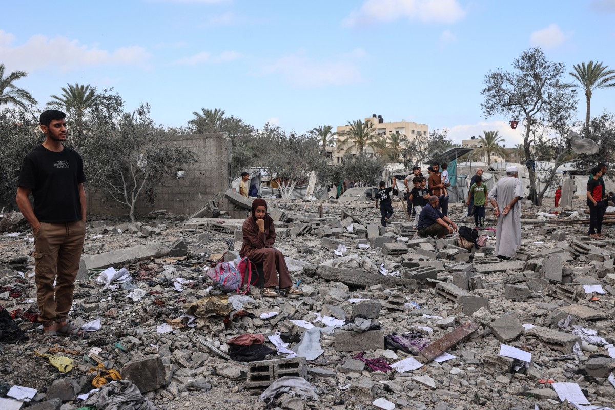 فلسطينيون في غزة. (أ ف ب)
