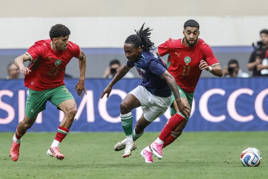 من مباراة المغرب ومدغشقر. (أ ف ب)