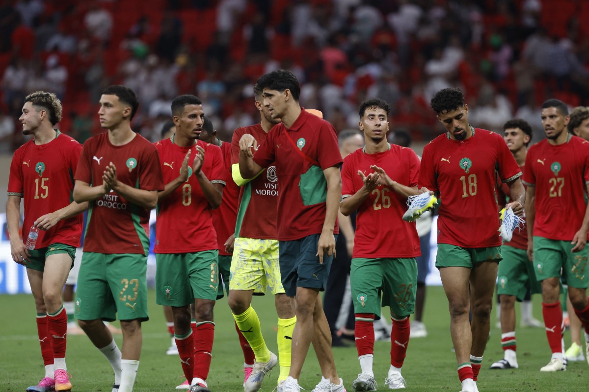 لاعبو منتخب المغرب. (أ ف ب)