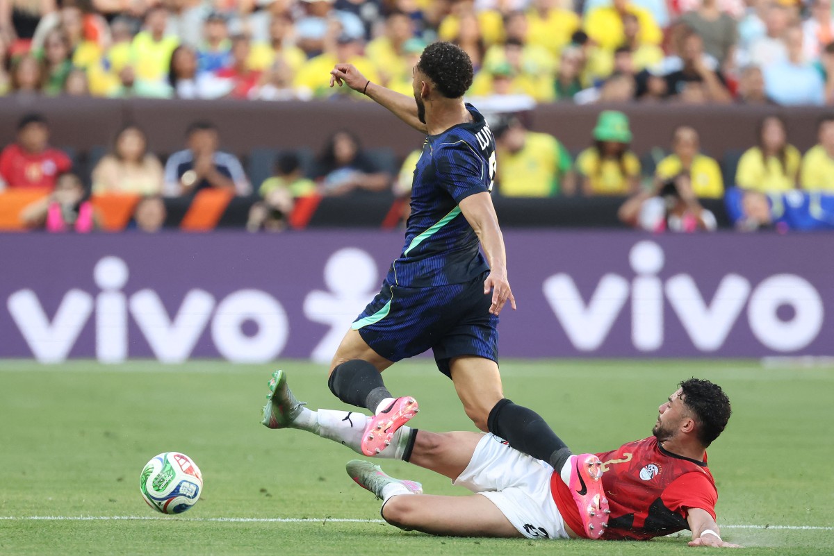 من مباراة البرازيل ومصر استعداداً لكأس العالم 2026. (أ ف ب)