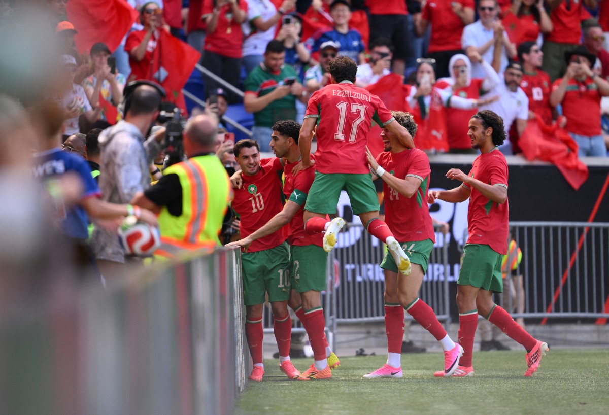 من مباراة المغرب والنروج. (أ ف ب)