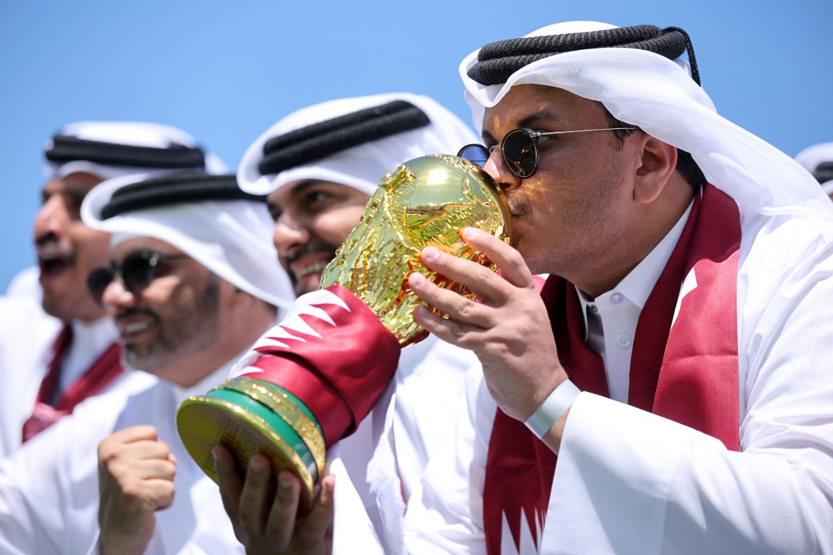 الجماهير القطرية. (أ ف ب)