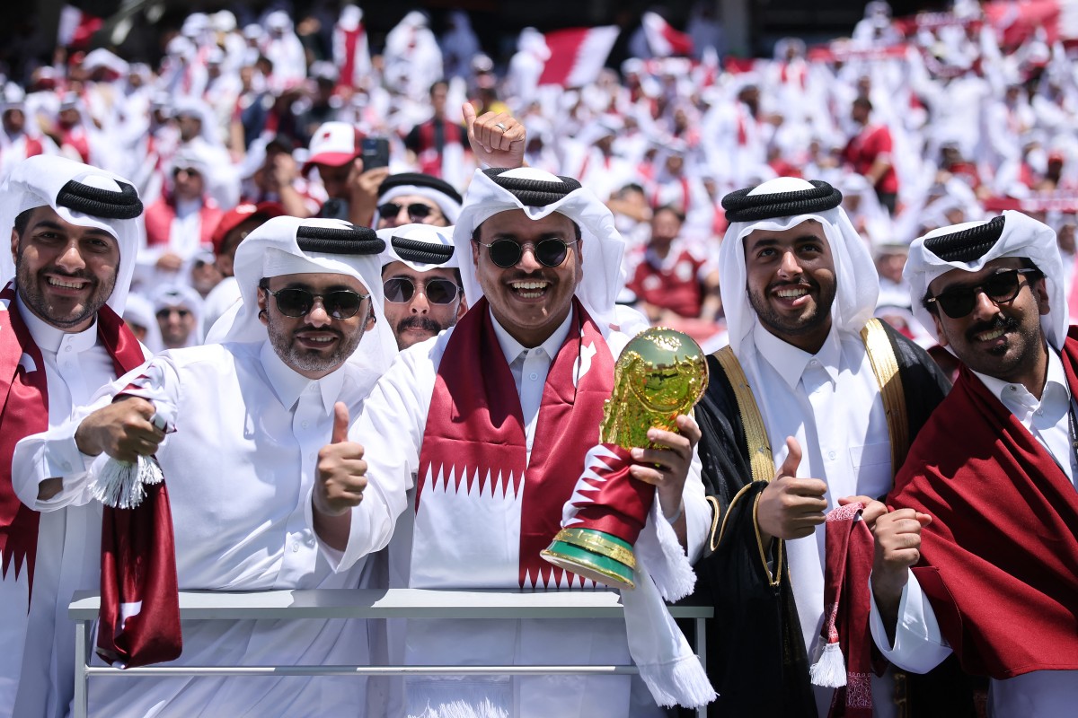 الجماهير القطرية. (أ ف ب)