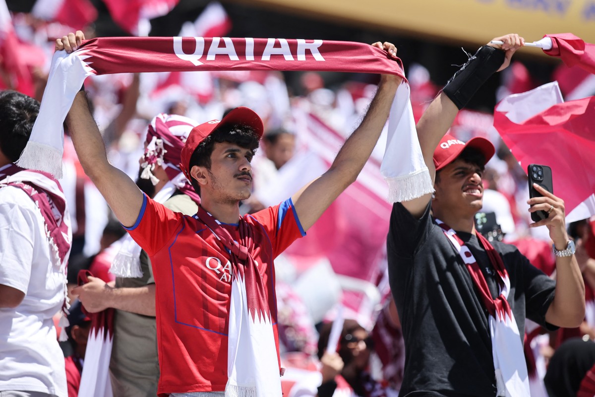 الجماهير القطرية. (أ ف ب)