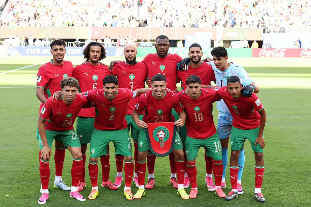 لاعبو المغرب. (أ ف ب)
