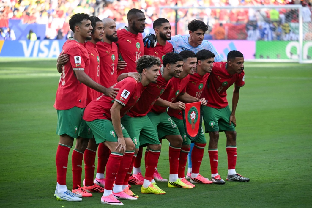 لاعبو المغرب. (أ ف ب)