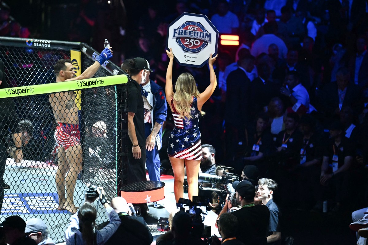 يوم تاريخي في البيت الأبيض بتنظيم UFC Freedom 250. (أ ف ب)