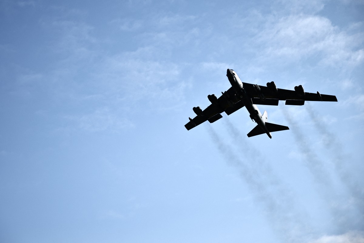  قاذفة قنابل من طراز B-52 ستراتوفورتريس تابعة لسلاح الجو الأميركي. (أ ف ب)