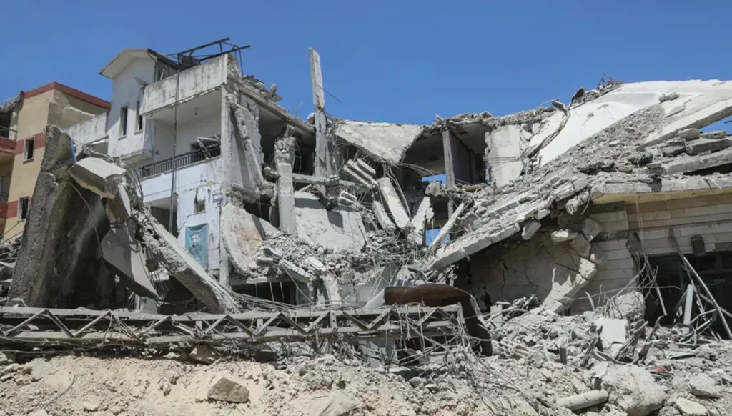 Destruction in Srifa, southern Lebanon (AFP).