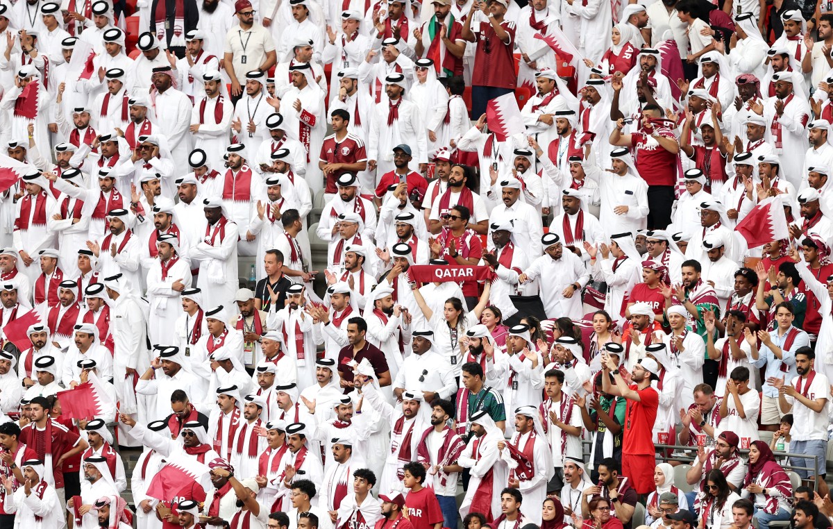 جماهير قطر. (أ ف ب)