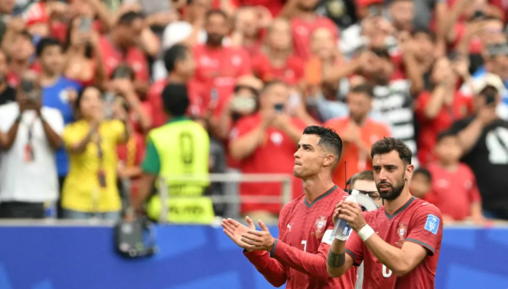 لاعبو البرتغال. (أ ف ب) 