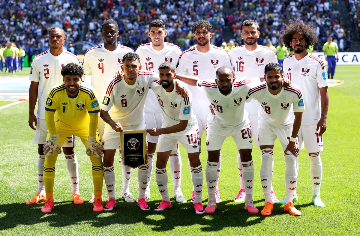 لاعبو منتخب قطر في كأس العالم 2026. (أ ف ب)