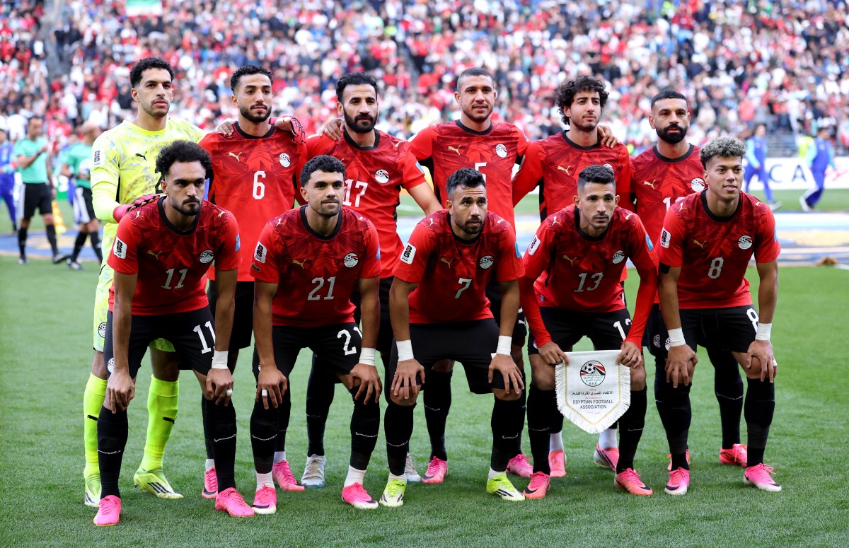 لاعبو منتخب مصر. (أ ف ب)