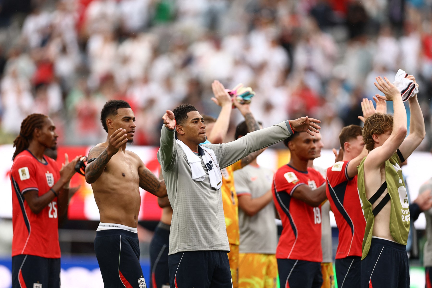 لاعبو منتخب إنكلترا. (أ ف ب)