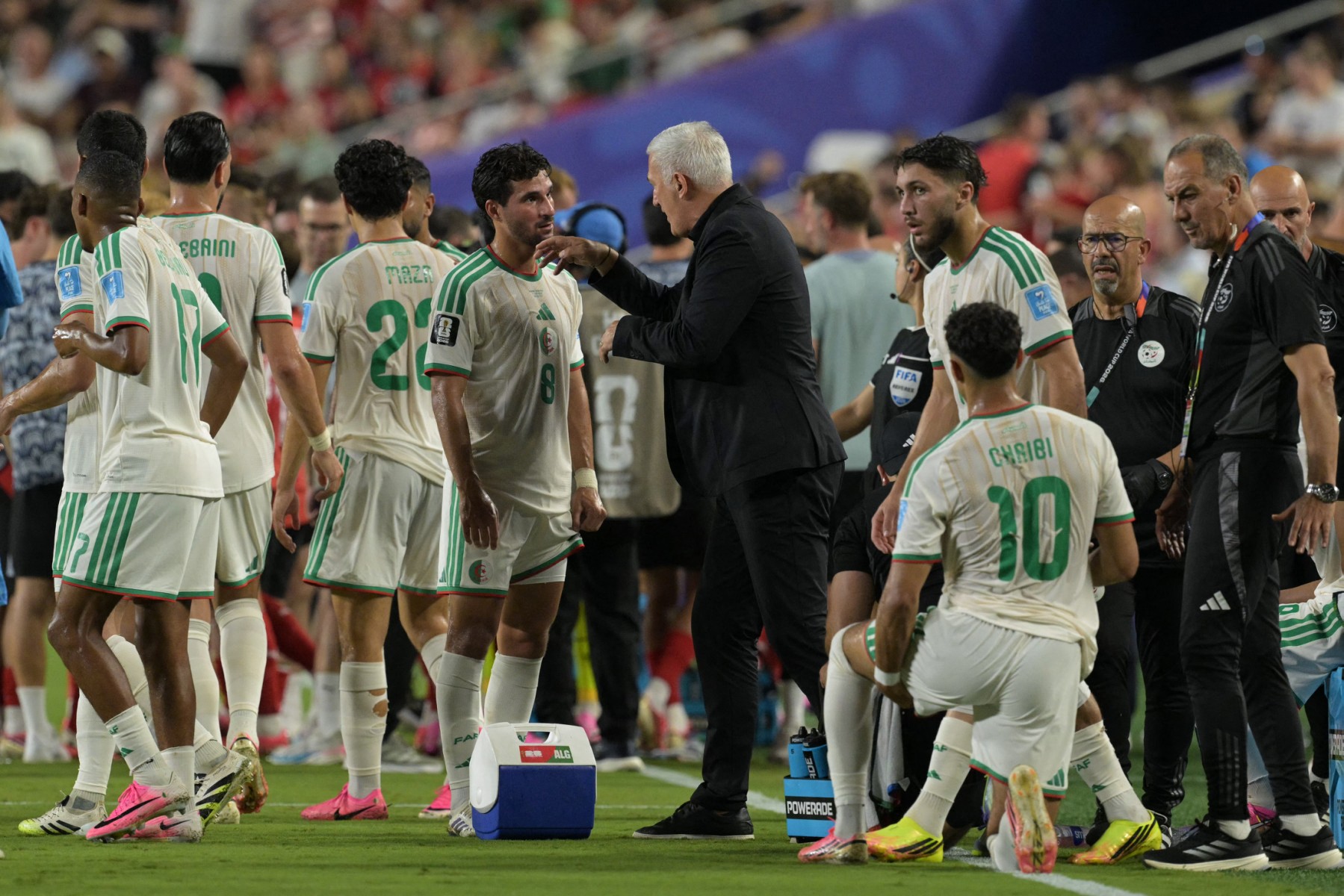 لاعبو منتخب الجزائر. (أ ف ب)