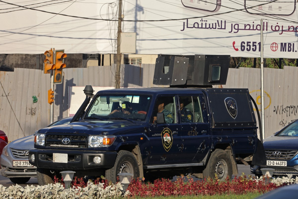 الشرطة العراقية في بغداد (أ ف ب).