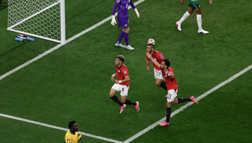 لاعبو مصر. (أ ف ب) 