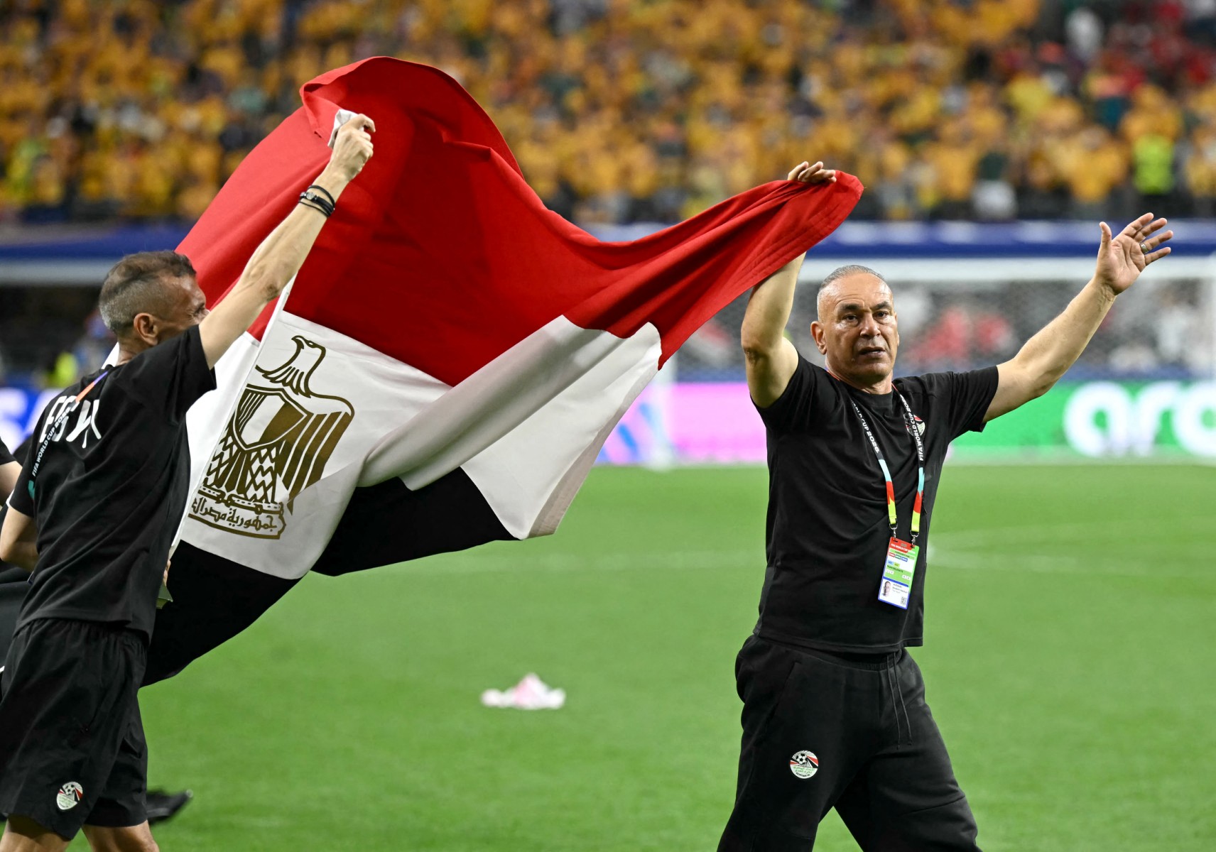 المدرب المصري حسام حسن. (أ ف ب)