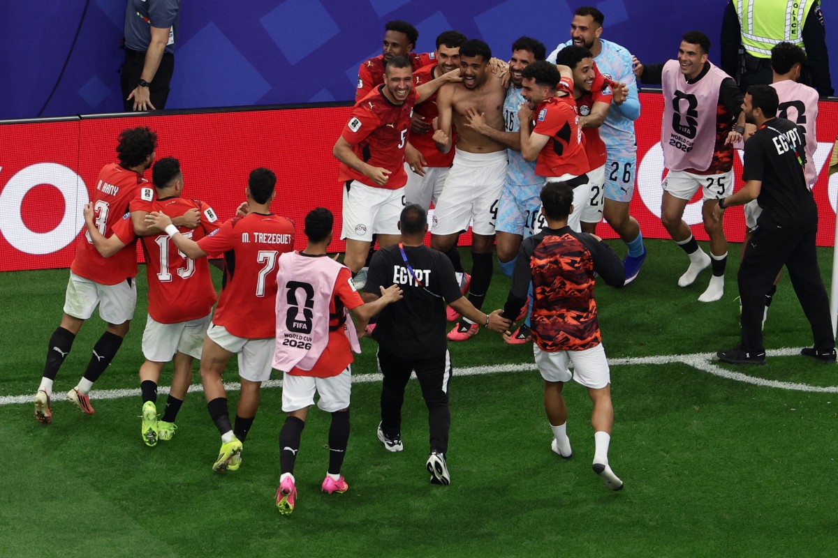 لاعبو مصر. (أ ف ب)