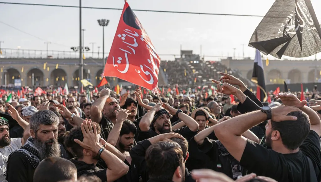 من مراسم تشييع خامنئي (أ ف ب).