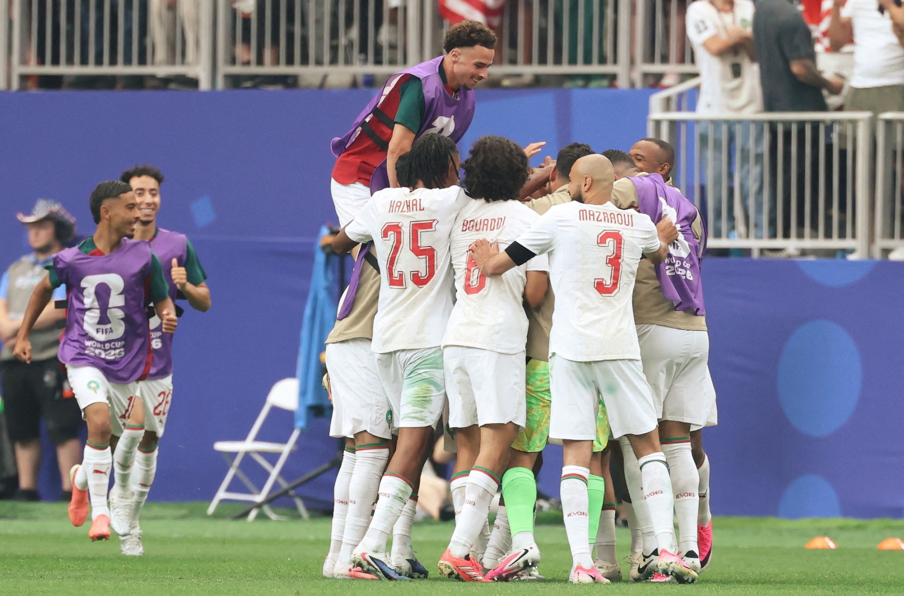 لاعبو منتخب المغرب. (أ ف ب)