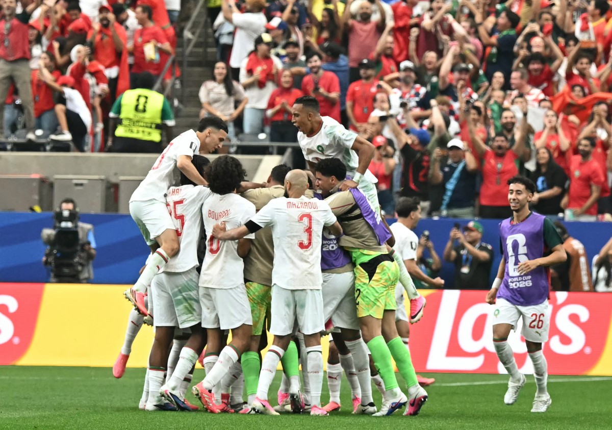 لاعبو المغرب. (أ ف ب)