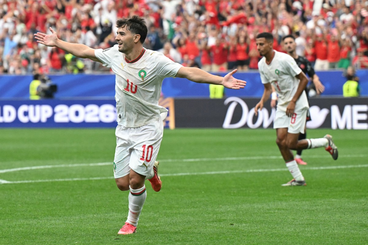 إبراهيم دياز مع منتخب المغرب. (أ ف ب)