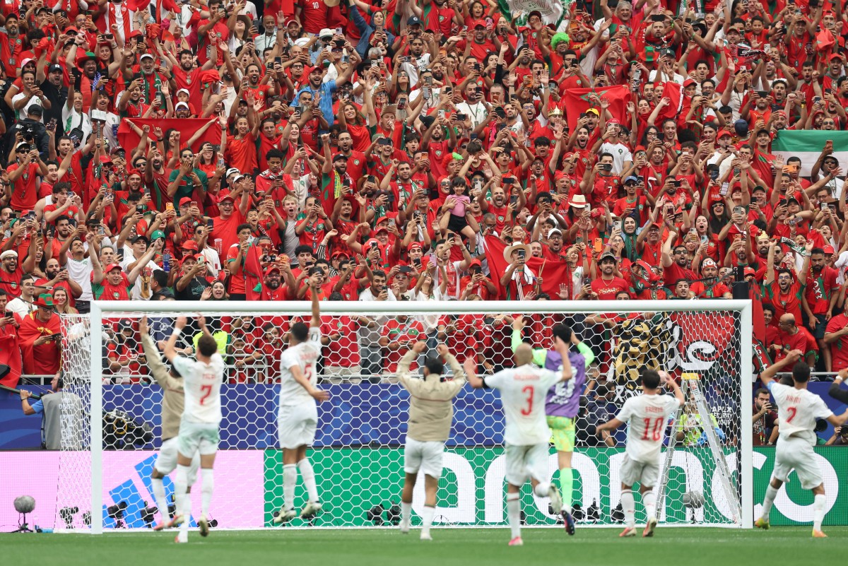 لاعبو المغرب. (أ ف ب)