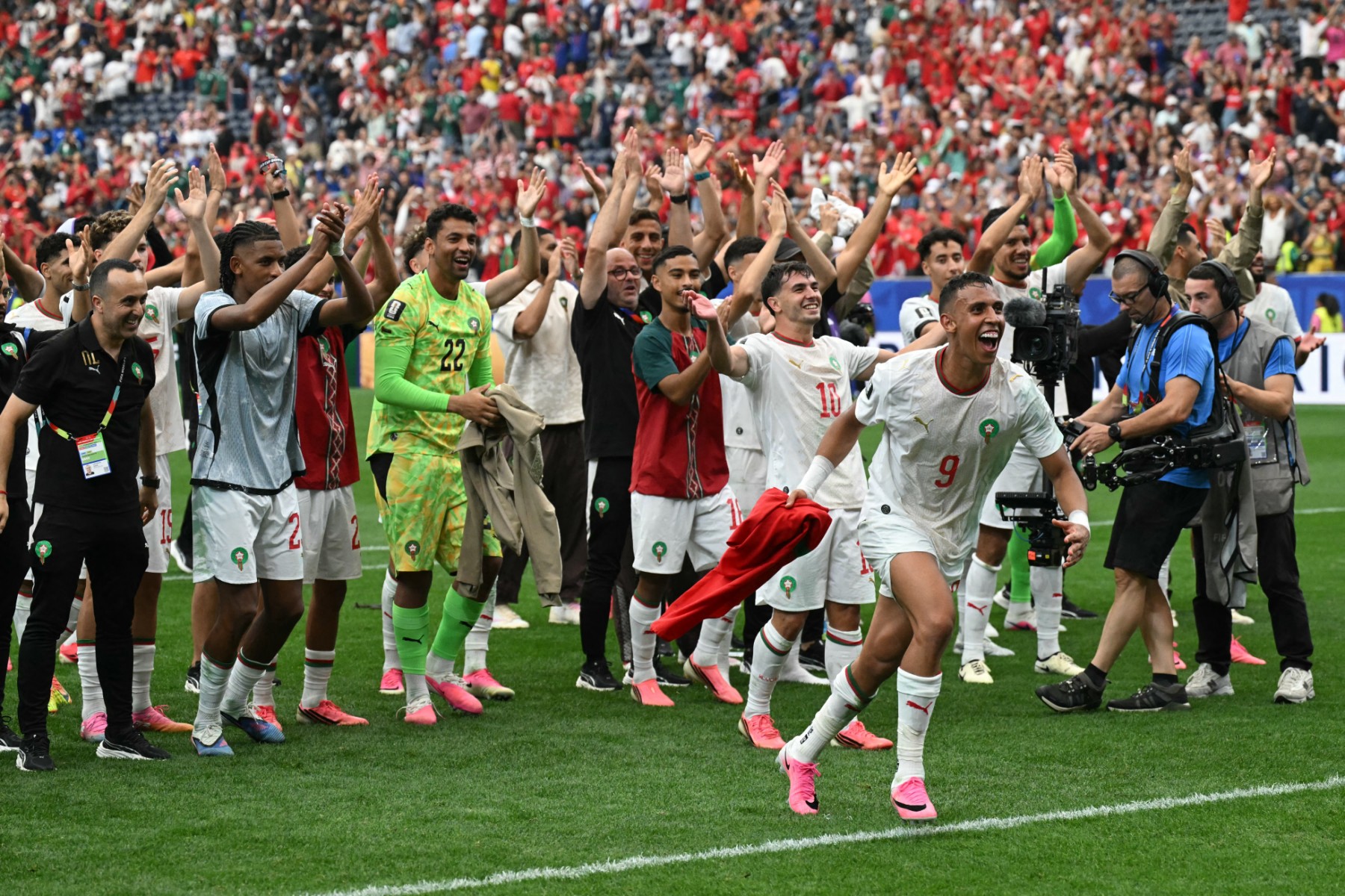 لاعبو منتخب المغرب. (أ ف ب)