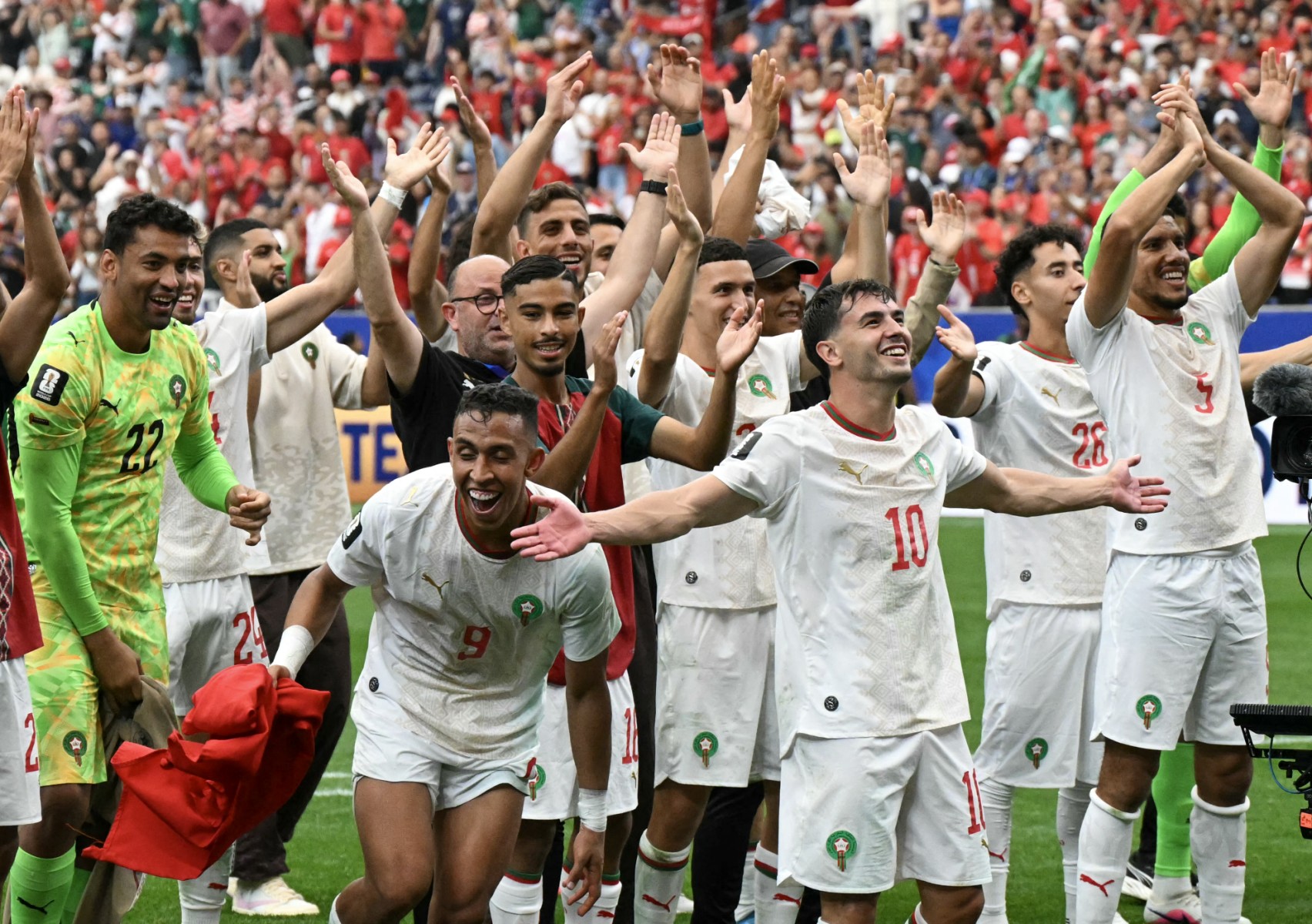 لاعبو منتخب المغرب. (أ ف ب)