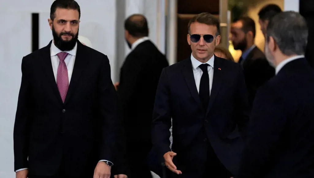 Macron and Sharaa (AFP). 