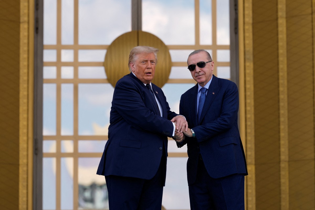 دونالد ترامب و رجب طيب إردوغان. (أ ف ب)