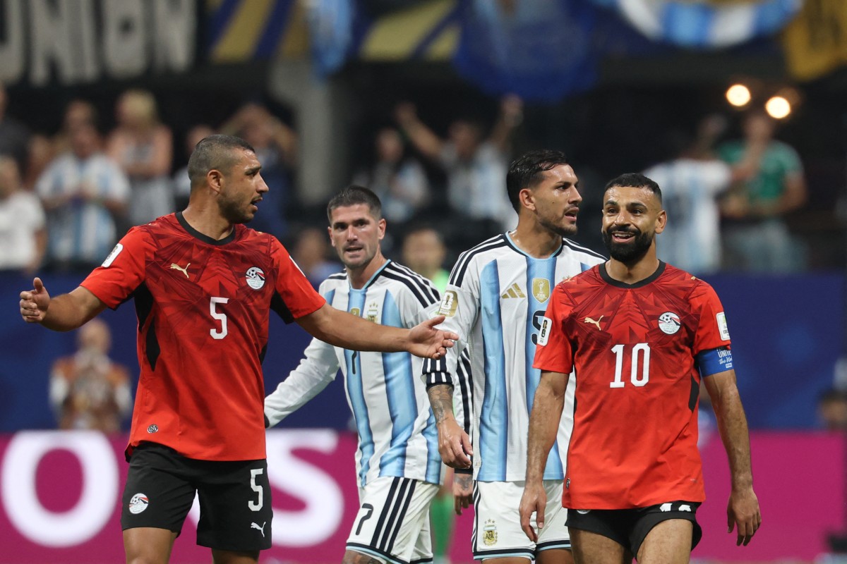 من المباراة. (أ ف  ب) 