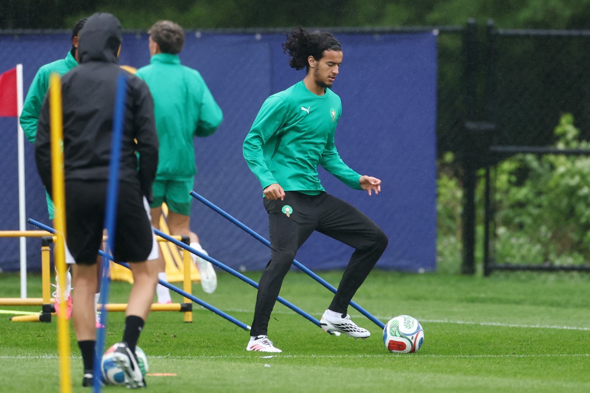 لاعب الوسط المغربي أيوب بوعدي. (أ ف ب) 