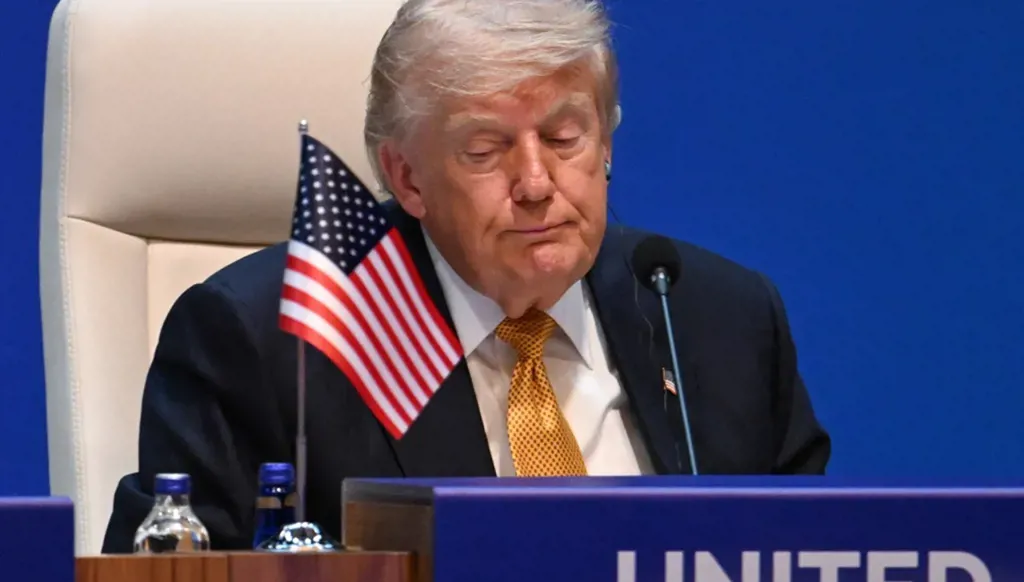 Trump at the NATO Summit. (AFP)