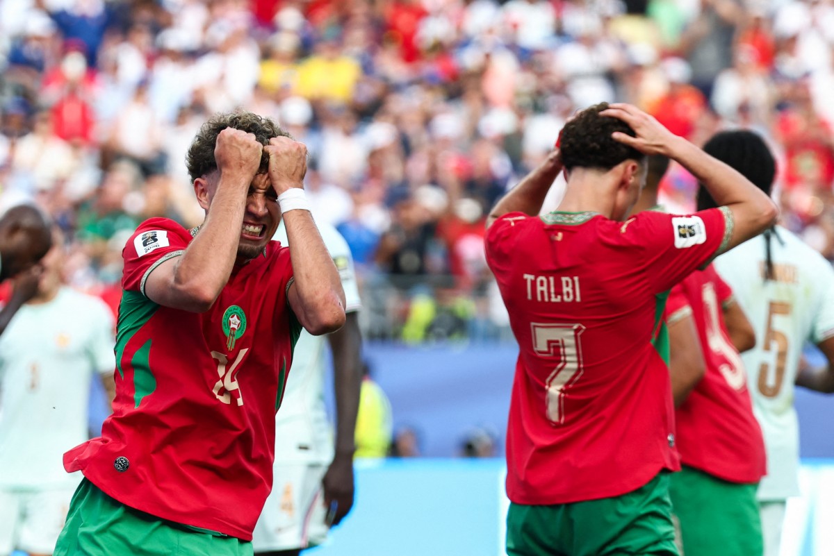 خيبة مغربية بالخسارة أمام فرنسا في كأس العالم. (أ ف ب)