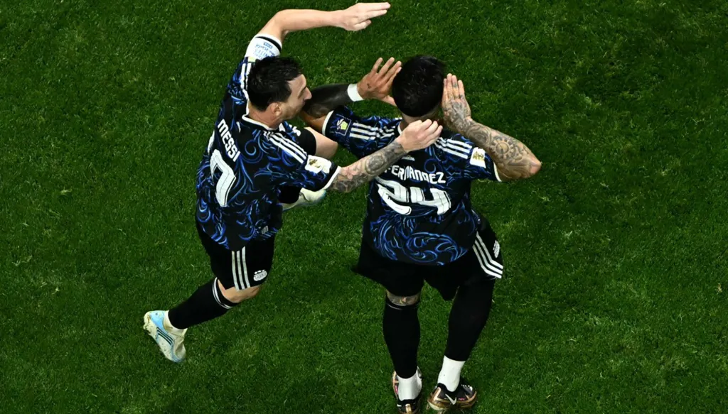 لاعبو الأرجنتين. (أ ف ب) 