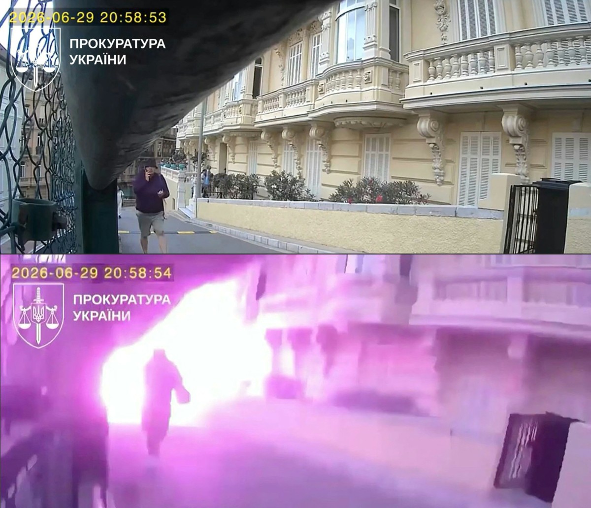 صورة مقتطعة من الفيديو (أ ف ب). 