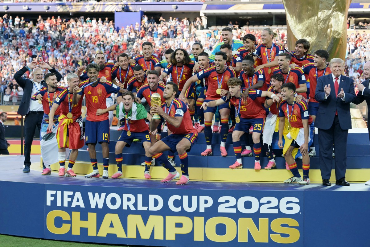 منتخب إسبانيا حامل لقب كأس العالم 2026. (أ ف ب)