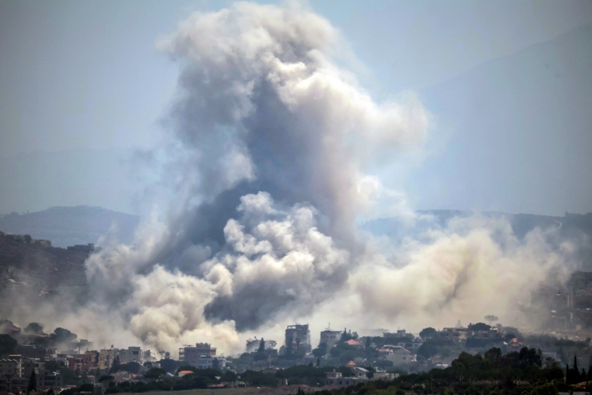 غارة على جنوب لبنان. (أ ف ب)