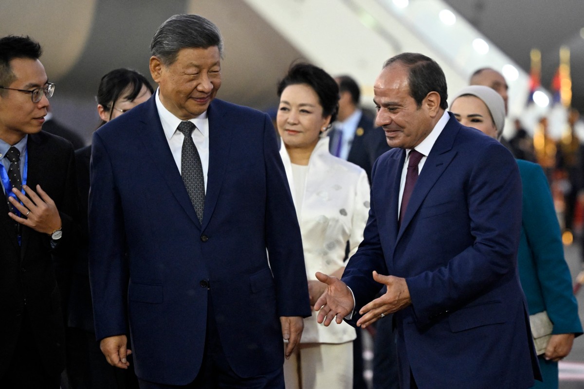 السيسي وشي. (أ ف ب)