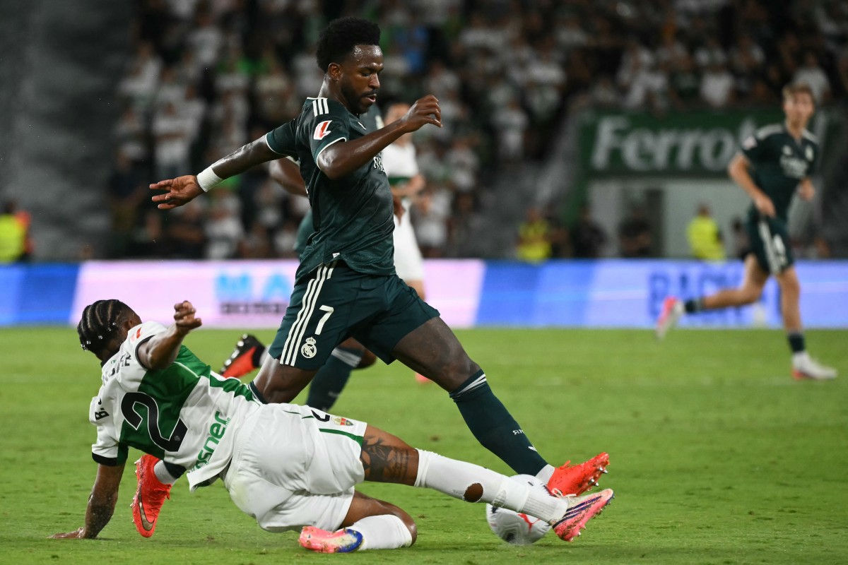 من مباراة ريال مدريد وإلتشي. (أ ف ب)