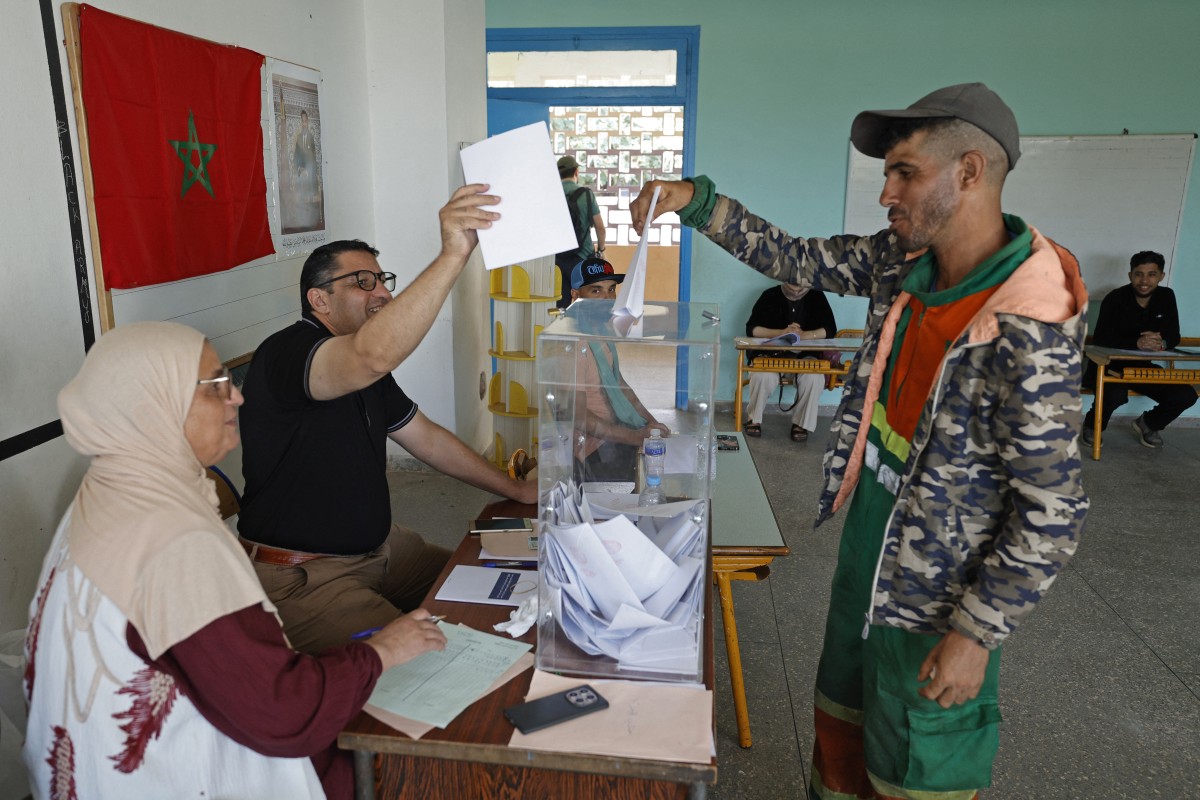 انتخابات مجلس النواب في المغرب (أ ف ب).