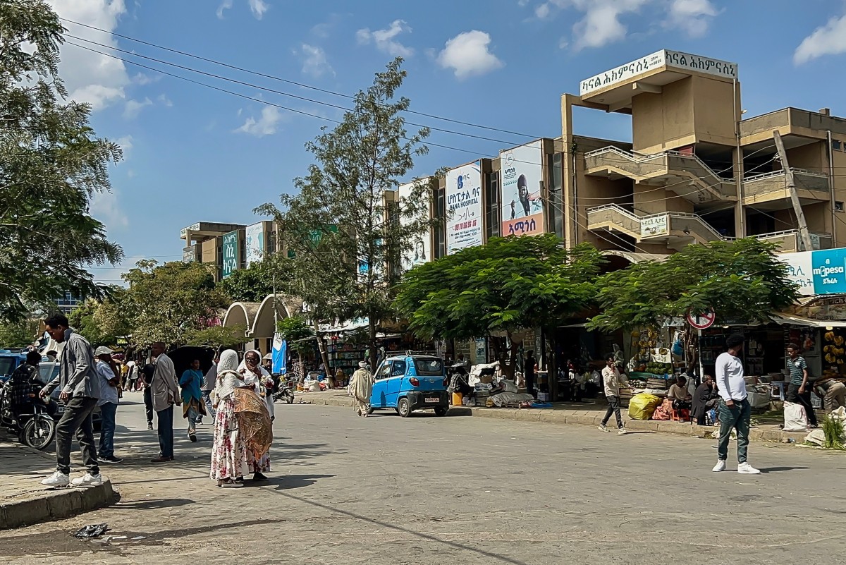 منطقة تجارية في ميكيلي (أ ف ب).
