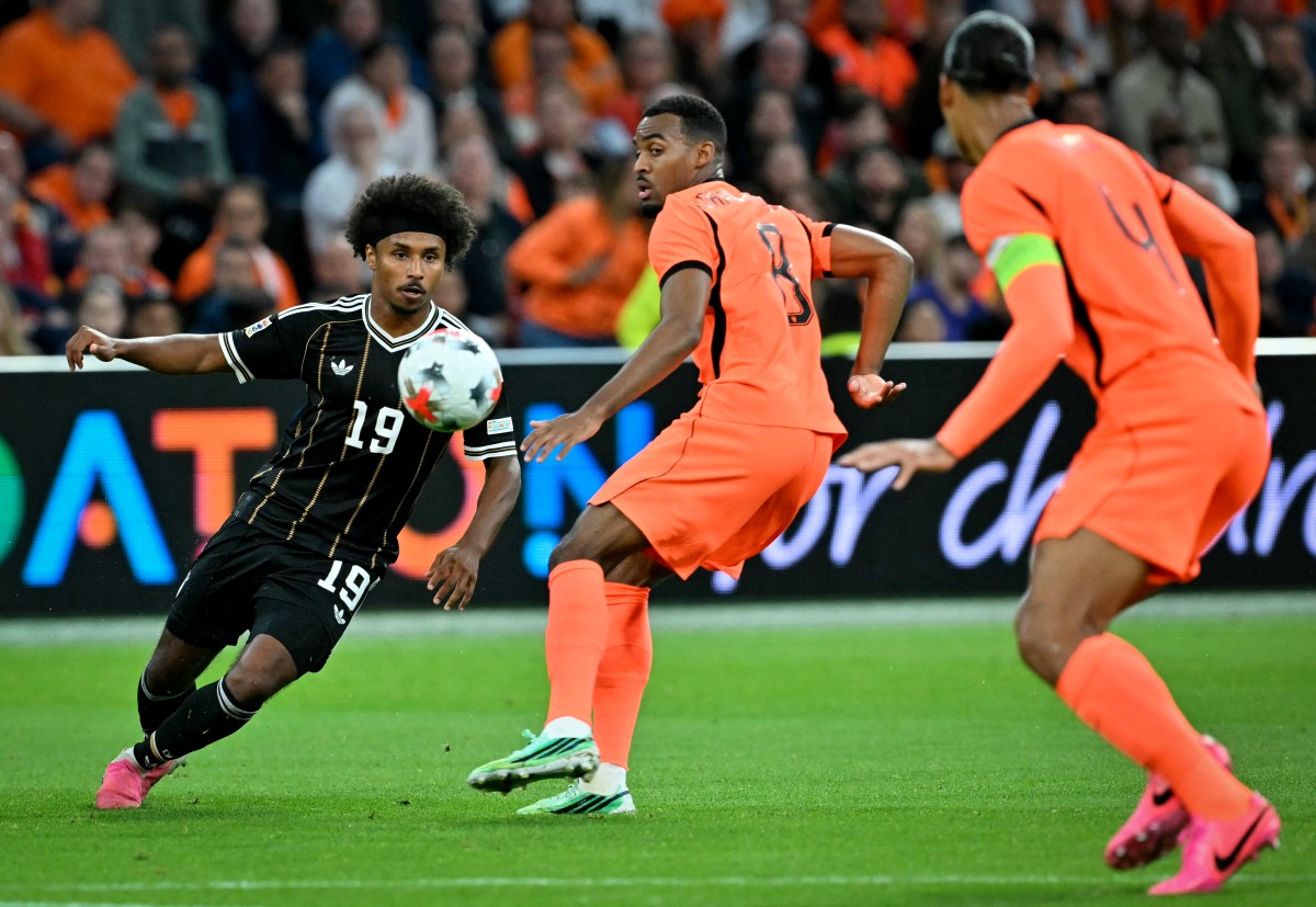 من مباراة هولندا وألمانيا في دوري الأمم الأوروبية. (أ ف ب)