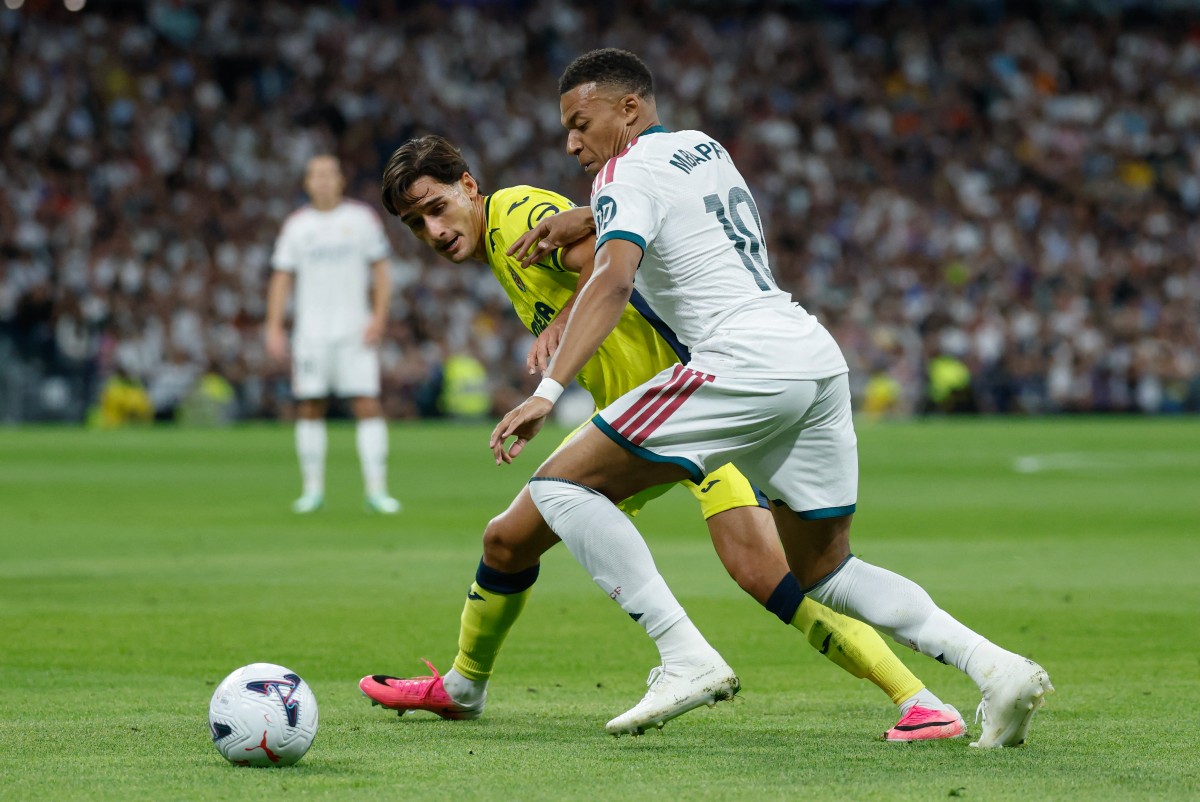 من مباراة ريال مدريد وفياريال. (أ ف ب)